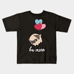 Valentine's Day Pug Kids T-Shirt